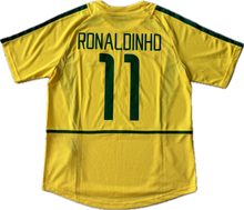 Load image into Gallery viewer, Ronaldinho 11 Brazil Nike National Football Team Yellow 2002 World Cup Jersey Korea Japan
