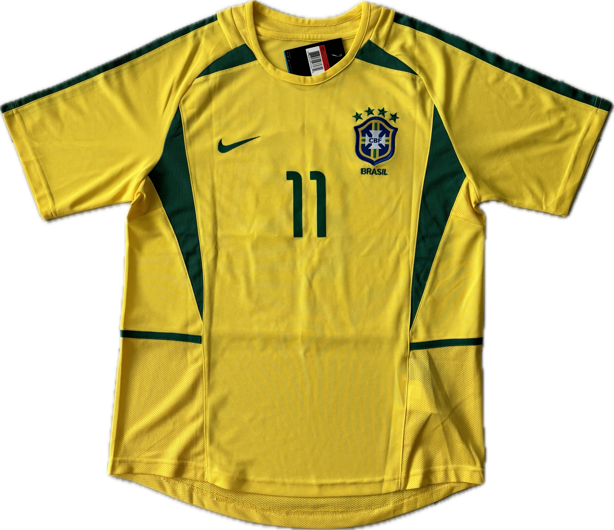 Ronaldinho 11 Brazil Nike National Football Team MENS Yellow 2002 Ronaldinho 11 Brazil Nike National Football Team MENS Yellow 2002