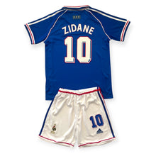 Load image into Gallery viewer, Zinedine Zidane #10 France 1998 World Cup Retro Kids Jersey &amp; Shorts Set
