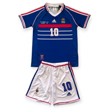 Load image into Gallery viewer, Zinedine Zidane #10 France 1998 World Cup Retro Kids Jersey &amp; Shorts Set

