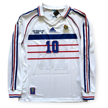 Load image into Gallery viewer, Zinedine Zidane #10 France Retro Away Jersey - 1998 World Cup Final Edition - Long Sleeve - Adidas Men’s
