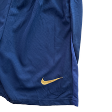Load image into Gallery viewer, gold-nike-swoosh-detail-barcelona-soccer-shorts travis scott


