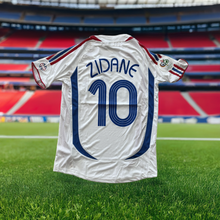 Load image into Gallery viewer, 2006 Adidas France World Cup Zinedine Zidane  MENS Jersey Shirt Away Kit Vinatge Retro Embroidered Gold
