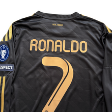 Load image into Gallery viewer, Cristiano Ronaldo 2011-12 Real Madrid Adidas Away Black long sleeve UCL champions league jersey

