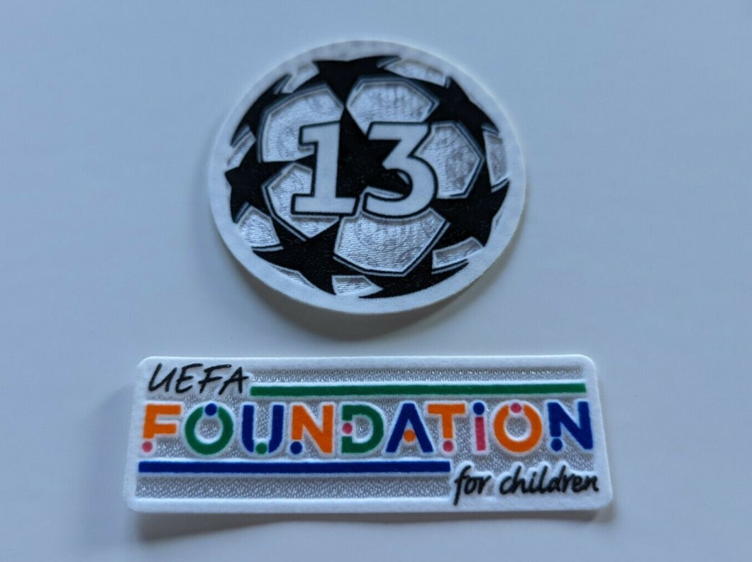 2022 UEFA Champions League patch set Real Madrid UEFA Foundation for Children
