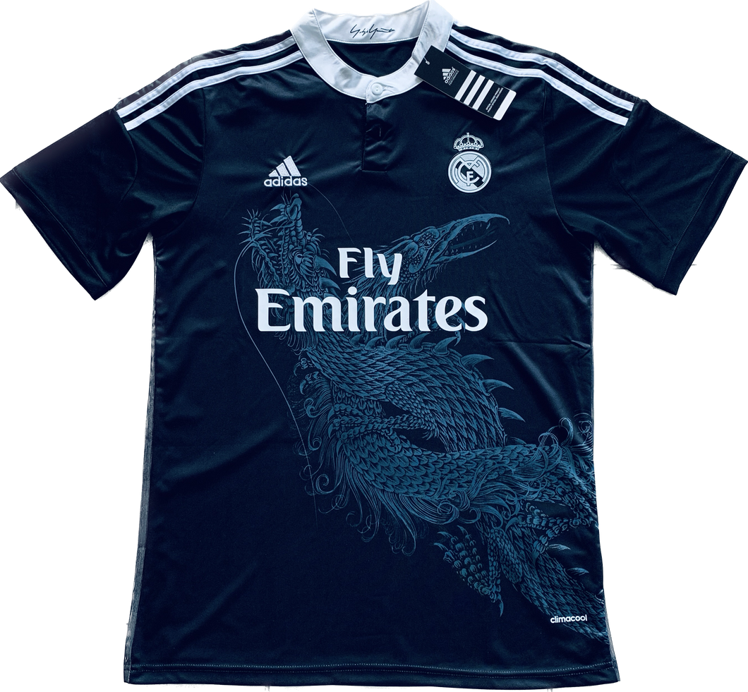 Real Madrid Cristiano Ronaldo Yohji Yamamoto Black Third Dragon Kit 2014/2015 Soccer Jersey