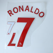 Load image into Gallery viewer, Manchester United Cristiano Ronaldo 7 2021/22 EPL Away Name Set English Premier League
