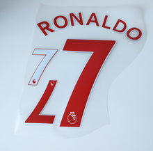 Load image into Gallery viewer, Manchester United Cristiano Ronaldo 7 2021/22 EPL Away Name Set English Premier League
