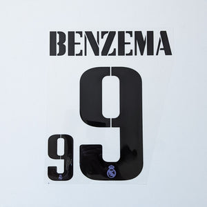Karim Benzema Real Madrid CF 2022/2023  White Home iron on patch 9