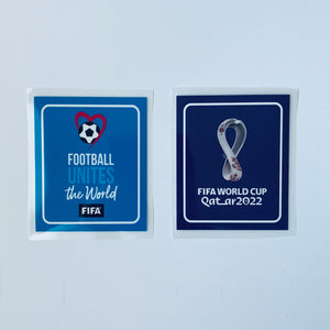 2022 World Cup Patch Set Badge Soccer Jersey Living Football unites world Qatar
