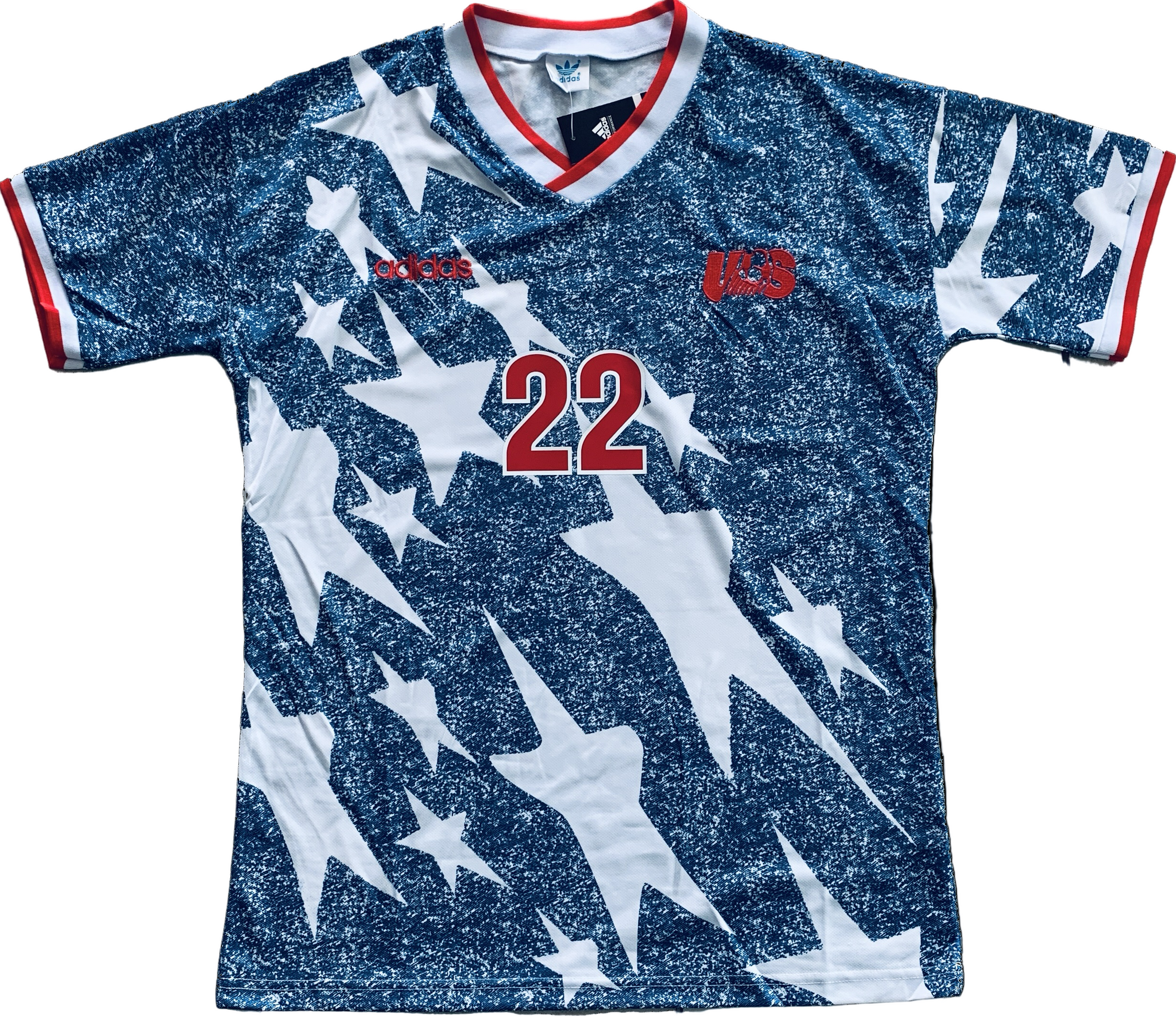 Adidas USMNT Lalas #22 Retro Soccer Jersey Blue USA 1994 World Cup Adidas USMNT Lalas #22 Retro Soccer Jersey Blue USA 1994 World Cup