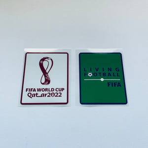 2022 World Cup Patch Set Badge Soccer Jersey Living Football Qatar  Iron On