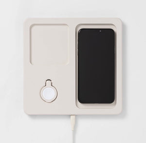 heyday™ 10W Qi Wireless Charging Station (phone/watch) - Stone White