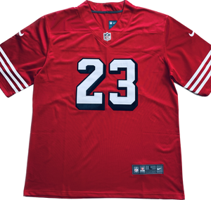 San Francisco 49ers Christian McCaffrey 23 Scarlet Alternate Game Player Jersey