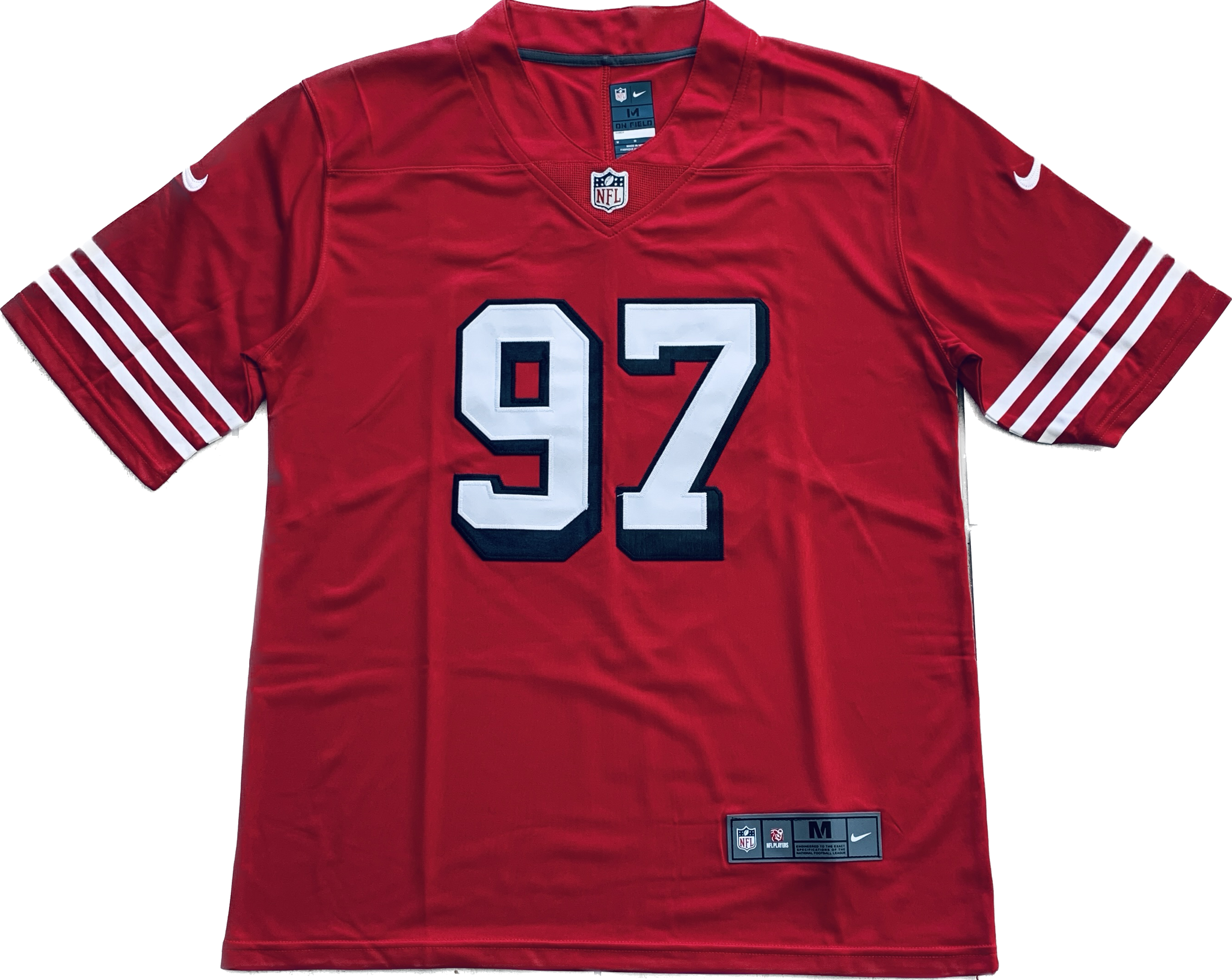San Francisco 49ers Nick Bosa 97 Scarlet Alternate Game Player Jersey –  Football Patch King