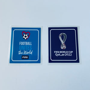 2022 World Cup Patch Set Badge Soccer Jersey Living Football unites world Qatar